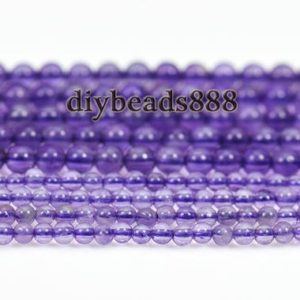 Shop Amethyst Round Beads! Amethyst,Grade A Amethyst smooth round beads,purple color.One strand,15 inches 2mm  3mm for Choice | Natural genuine round Amethyst beads for beading and jewelry making.  #jewelry #beads #beadedjewelry #diyjewelry #jewelrymaking #beadstore #beading #affiliate #ad