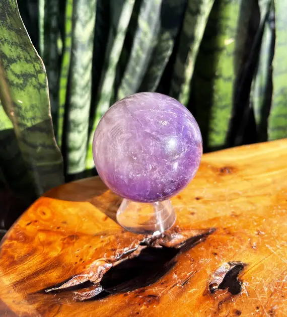 Amethyst Sphere W/ Stand For Balance, Inner-peace & Healing