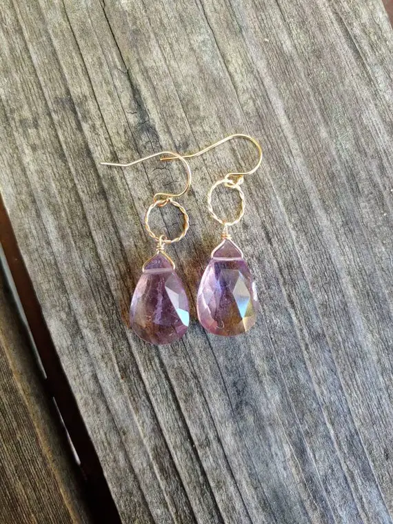 Ametrine Earrings. Gold Filled Or Sterling Silver Available.