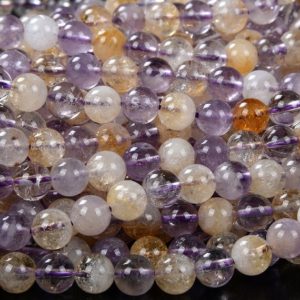 Shop Ametrine Beads! 8MM Natural Ametrine Gemstone Grade A Round Loose Beads BULK LOT 1,2,6,12 and 50 (D131) | Natural genuine beads Ametrine beads for beading and jewelry making.  #jewelry #beads #beadedjewelry #diyjewelry #jewelrymaking #beadstore #beading #affiliate #ad