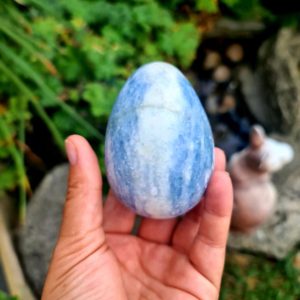 Angelite polished egg, Angelite crystal,Healing crystal, Gift for her | Natural genuine stones & crystals in various shapes & sizes. Buy raw cut, tumbled, or polished gemstones for making jewelry or crystal healing energy vibration raising reiki stones. #crystals #gemstones #crystalhealing #crystalsandgemstones #energyhealing #affiliate #ad