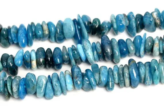 4-10mm Blue Apatite Beads Pebble Chips Grade A Genuine Natural Gemstone Beads 15"bulk Lot Options (108408)