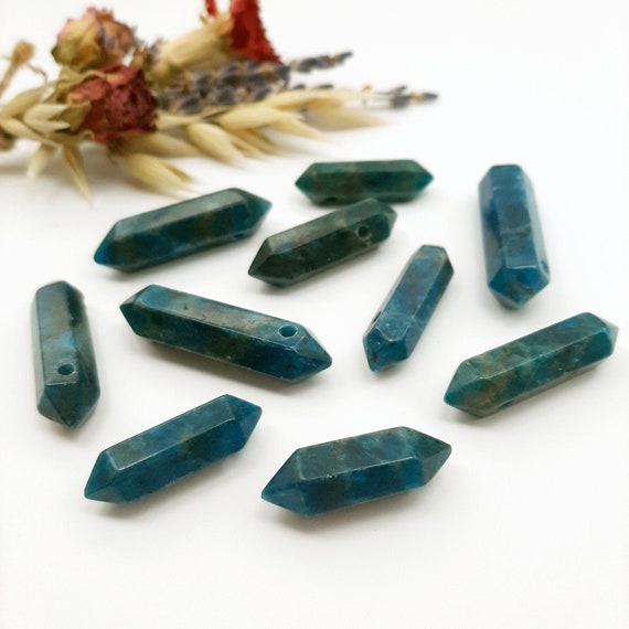 Apatite Crystal, Double Terminated Gemstone, Top Drilled Crystal Points, Natural Crystal Wand, Healing Crystals