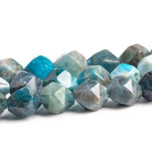 Shop Apatite Faceted Beads! 5MM Blue Apatite Beads Star Cut Faceted Grade AA Genuine Natural Gemstone Loose Beads 15"/7.5" Bulk Lot Options (108679) | Natural genuine faceted Apatite beads for beading and jewelry making.  #jewelry #beads #beadedjewelry #diyjewelry #jewelrymaking #beadstore #beading #affiliate #ad