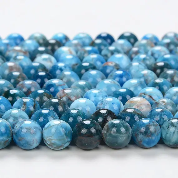 Natural Apatite Gemstone Grade A Round 5mm 6mm Loose Beads (d135)