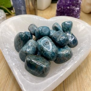 Shop Tumbled Apatite Crystals & Pocket Stones! Tumbled Blue Apatite Stones Set With Gift Bag And Note | Natural genuine stones & crystals in various shapes & sizes. Buy raw cut, tumbled, or polished gemstones for making jewelry or crystal healing energy vibration raising reiki stones. #crystals #gemstones #crystalhealing #crystalsandgemstones #energyhealing #affiliate #ad