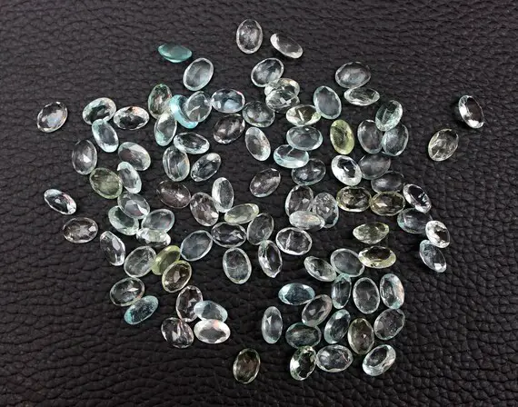 20 Piece Natural Aquamarine,cut Stone Aquamarine,oval Aquamarine,aquamarine,5x7mm Beads,wholesale,best Quality,aquamarine Oval Cut Gemstone