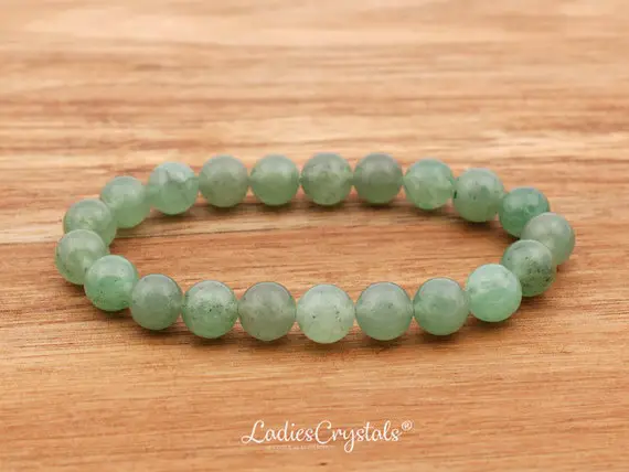 Green Aventurine Bracelet, Green Aventurine Bracelet 8 Mm, Aventurine, Bracelets, Metaphysical Crystals, Favors, Gifts, Crystals, Gemstones
