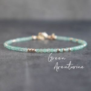 Green Aventurine Bracelet, Good Luck Bracelet, Gemstone Bracelets for Women, Gifts for Her | Natural genuine Array jewelry. Buy crystal jewelry, handmade handcrafted artisan jewelry for women.  Unique handmade gift ideas. #jewelry #beadedjewelry #beadedjewelry #gift #shopping #handmadejewelry #fashion #style #product #jewelry #affiliate #ad