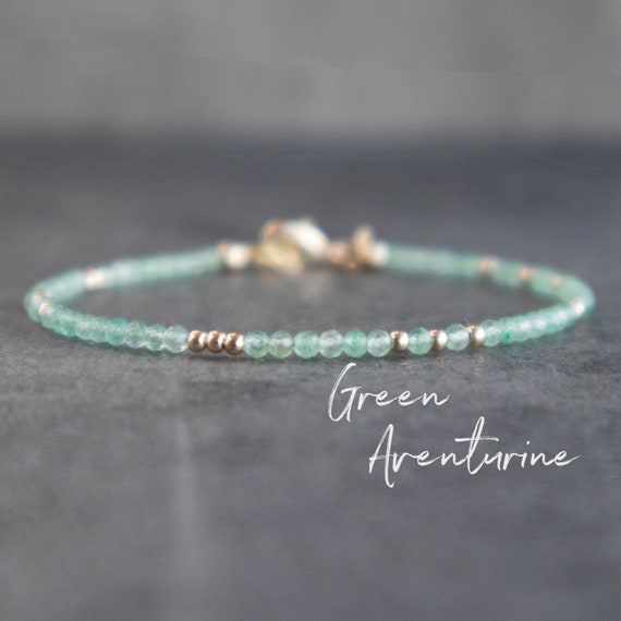 Green Aventurine Bracelet, Lucky Bracelet, Gemstone Bracelets For Women, Dainty Bracelet, Real Aventurine Jewelry, Gift For Wife