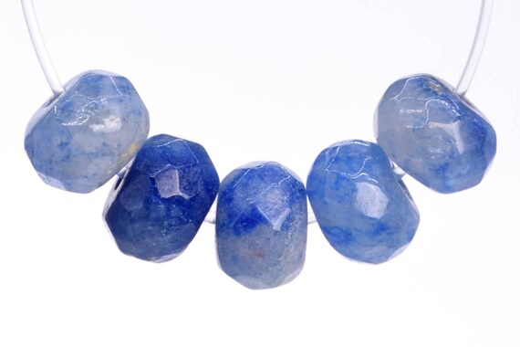 Aventurine Gemstone Beads 6x4mm Blue Faceted Rondelle Aaa Quality Loose Beads (103431)