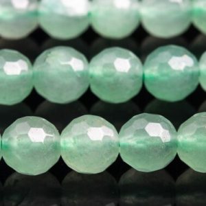 Shop Aventurine Faceted Beads! Genuine Natural Aventurine Gemstone Beads 5-6MM Green Micro Faceted Round AAA Quality Loose Beads (100635) | Natural genuine faceted Aventurine beads for beading and jewelry making.  #jewelry #beads #beadedjewelry #diyjewelry #jewelrymaking #beadstore #beading #affiliate #ad