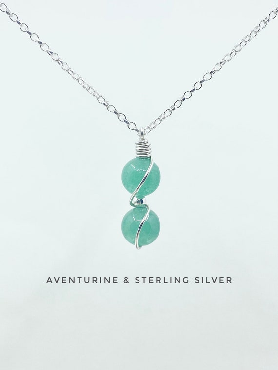 Green Aventurine Necklace, Mint Green, Crystal Necklace, Spiritual Jewellery