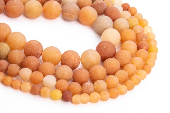 Matte Orange Aventurine Loose Beads Round Shape 6mm 8mm 10mm 15mm