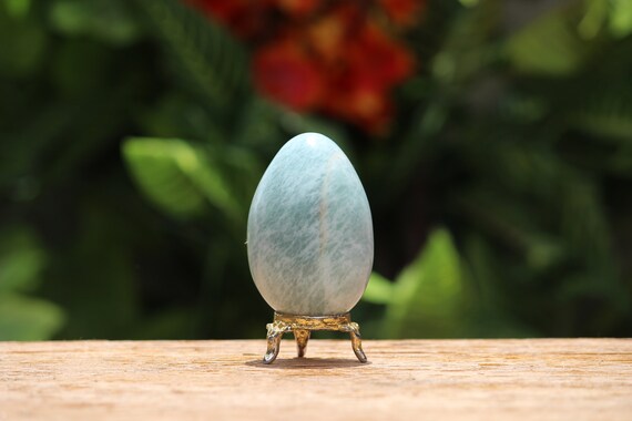 Beautiful 70mmx50mm Amazonite Reiki Chakra Aura Stone Meditation Spiritual  Healing Yoni Egg
