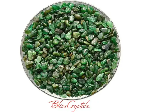 28 Gm Dark Green Aventurine Mini Tumbled Stone Semi Rough Chip Healing Crystal And Stone For Prosperity Jewelry And Craft #ga21