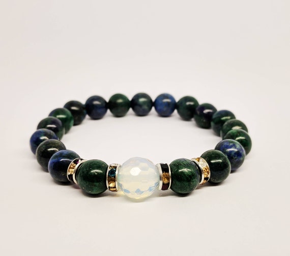 Empowering Azurite Bracelet For Women - Gift For Her, Birthday Gift For Mom, Grandmothers Gift