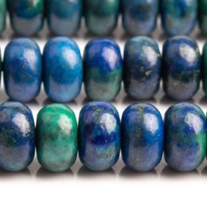 Shop Azurite Beads! Azurite Gemstone Beads 8x5MM Rondelle AAA Quality Loose Beads (103168) | Natural genuine beads Azurite beads for beading and jewelry making.  #jewelry #beads #beadedjewelry #diyjewelry #jewelrymaking #beadstore #beading #affiliate #ad