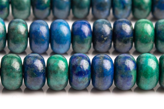 Azurite Gemstone Beads 8x5mm Rondelle Aaa Quality Loose Beads (103168)