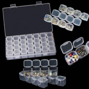 Shop Storage for Beading Supplies! Bead Container (2) 28 Slot Clear Plastic Empty Storage Box Nail Art Rhinestone Tools Jewelry Beads Display Storage Box Case Organizer Holder | Shop jewelry making and beading supplies, tools & findings for DIY jewelry making and crafts. #jewelrymaking #diyjewelry #jewelrycrafts #jewelrysupplies #beading #affiliate #ad