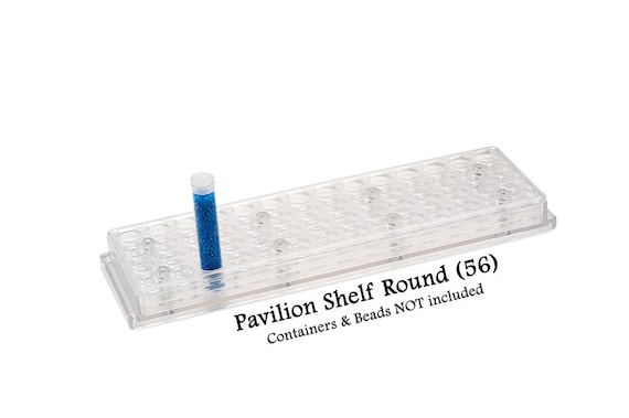 Bead Pavilion Shelf: Round Tubes Or Flip-top Containers Bead Organizer - Bead Storage Solutions