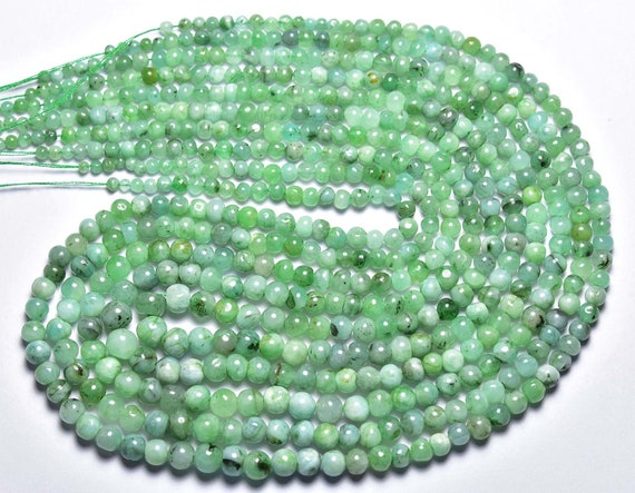 Beautiful Emerald Round Beads - 14 Inches - Natural Smooth Emerald Round - Size Is 3 - 5 Mm #2057