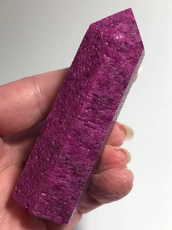 Honeycomb Ruby Obelisk Crystal Point - High Quality - 3.4 Inches Tall - 99gms - Ruby Crystal Point