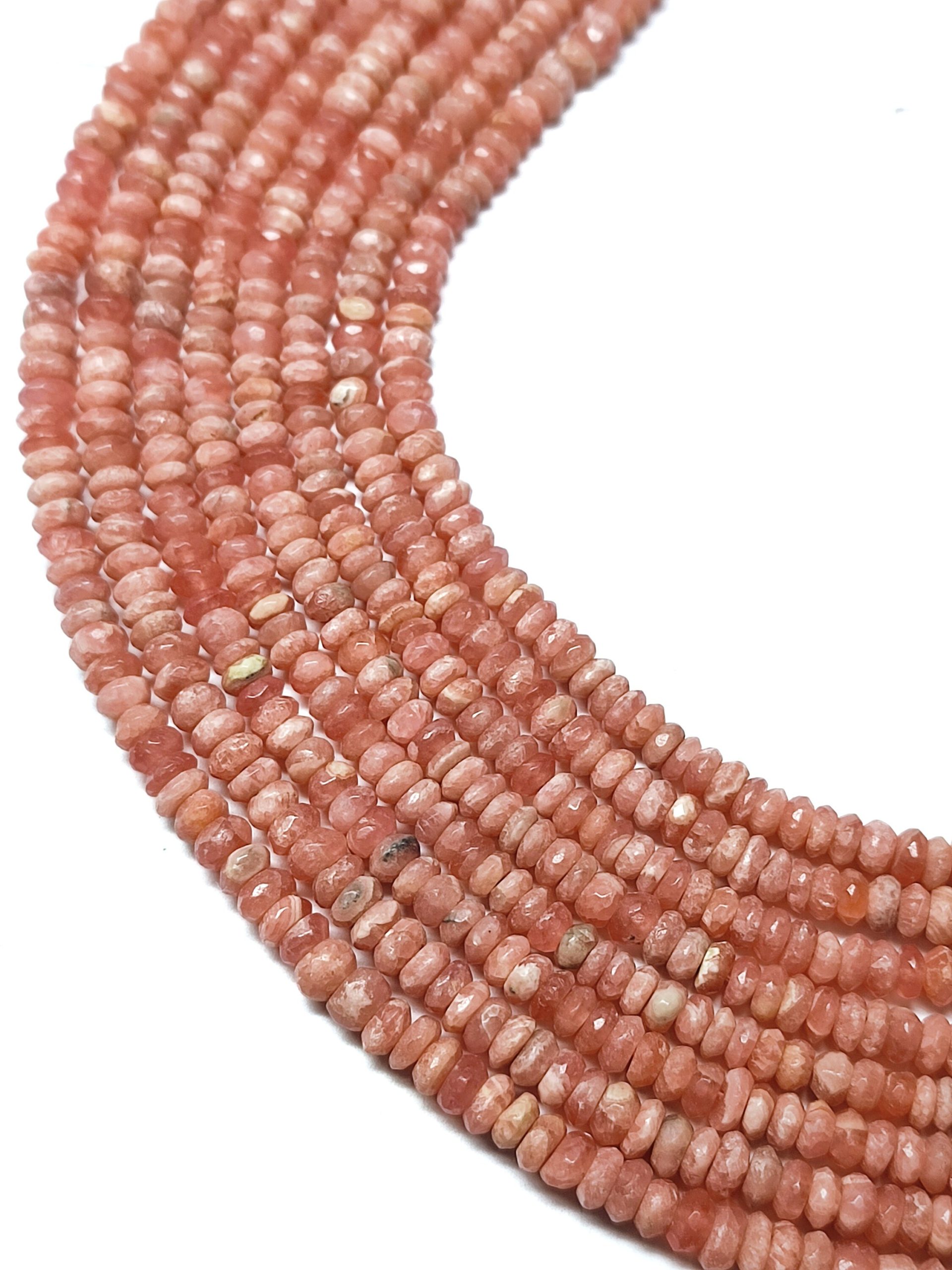 Beautifull Aaa 4.5 To 5 Mm Micro Rhodochrosite Shaded Rondelle Beads, 13 Inches Strand Length,super Quality Gems For Jewellery