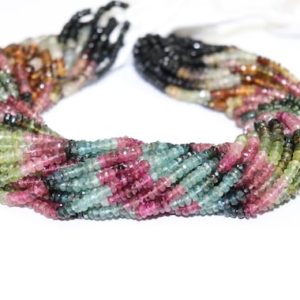 BESTSELLER Multi Tourmaline Faceted Rondelle Beads   Tourmaline Beads   Tourmaline Rondelle beads   Wholesale Beads | Natural genuine beads Gemstone beads for beading and jewelry making.  #jewelry #beads #beadedjewelry #diyjewelry #jewelrymaking #beadstore #beading #affiliate #ad