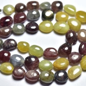 Shop Sapphire Chip & Nugget Beads! Big Multi Sapphire Nuggets Bead Strand – 7 inches – Natural Smooth Multi Umba Sapphire Nuggets – Size is 10-12 mm #1690 | Natural genuine chip Sapphire beads for beading and jewelry making.  #jewelry #beads #beadedjewelry #diyjewelry #jewelrymaking #beadstore #beading #affiliate #ad