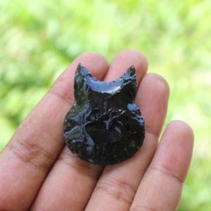 Shop Raw & Rough Obsidian Stones! Black Obsidian Cat Head,Obsidian Cat,Black Cat,Cat Lovers,Black Obsidian Raw Cat.Crystal Raw Cat,Pocket Cat | Natural genuine stones & crystals in various shapes & sizes. Buy raw cut, tumbled, or polished gemstones for making jewelry or crystal healing energy vibration raising reiki stones. #crystals #gemstones #crystalhealing #crystalsandgemstones #energyhealing #affiliate #ad