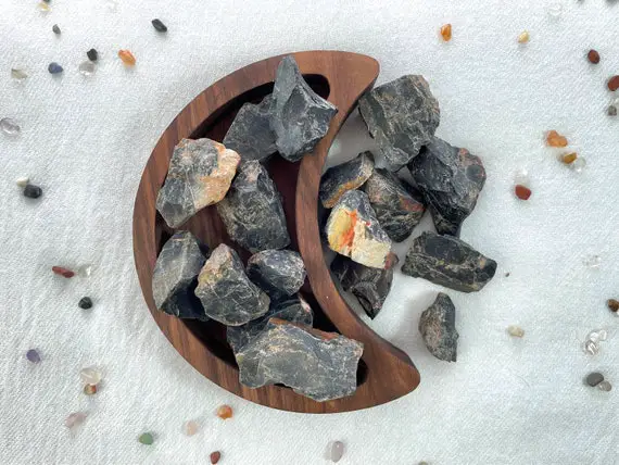 Rough Black Onyx Natural Crystal | Root Chakra Stone