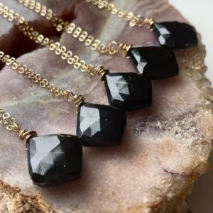 Black Tourmaline Necklace, Black Tourmaline Pendant, Crystal Necklace, Empath Protection Necklace, 40th Birthday Gifts For Women | Natural genuine Array necklaces. Buy crystal jewelry, handmade handcrafted artisan jewelry for women.  Unique handmade gift ideas. #jewelry #beadednecklaces #beadedjewelry #gift #shopping #handmadejewelry #fashion #style #product #necklaces #affiliate #ad
