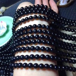 Shop Black Tourmaline Bead Shapes! Natural Black Tourmaline Beads Black Gemstone Ball Bead Wholesale 4mm 6mm 8mm 10mm 12mm 14mm 15" Strand | Natural genuine other-shape Black Tourmaline beads for beading and jewelry making.  #jewelry #beads #beadedjewelry #diyjewelry #jewelrymaking #beadstore #beading #affiliate #ad