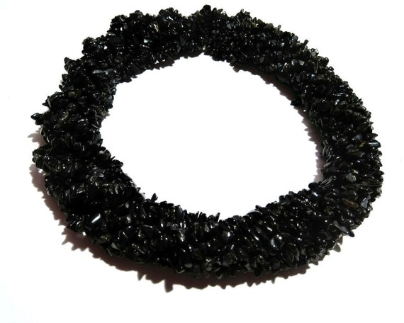 Black Tourmaline Smooth Chips Beads, Black Tourmaline Raw Nugget Beads, Aaa Dark Black Tourmaline Uncut Beads, 34'', Natural Gemstone Rough