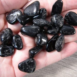 Shop Black Tourmaline Stones & Crystals! Black Tourmaline 0.25 inch + Tumbled Stone T172 | Natural genuine stones & crystals in various shapes & sizes. Buy raw cut, tumbled, or polished gemstones for making jewelry or crystal healing energy vibration raising reiki stones. #crystals #gemstones #crystalhealing #crystalsandgemstones #energyhealing #affiliate #ad