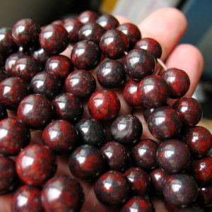 Natural bloodstone bead red blood jasper gemstone beads 6mm 8mm 10mm beads wholesale | Natural genuine beads Gemstone beads for beading and jewelry making.  #jewelry #beads #beadedjewelry #diyjewelry #jewelrymaking #beadstore #beading #affiliate #ad