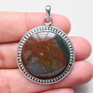 Shop Bloodstone Pendants! FREE CHAIN – Bloodstone pendant, silver pendant, gemstone pendant, jewelry pendants, sterling 925 silver #27 | Natural genuine Bloodstone pendants. Buy crystal jewelry, handmade handcrafted artisan jewelry for women.  Unique handmade gift ideas. #jewelry #beadedpendants #beadedjewelry #gift #shopping #handmadejewelry #fashion #style #product #pendants #affiliate #ad