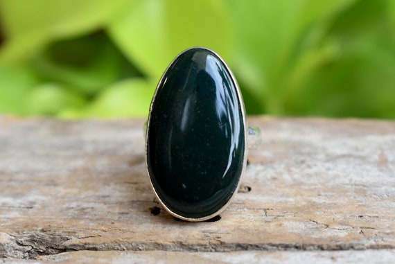 Bloodstone Ring, Statement Ring, 925 Sterling Silver, Bloodstone Gemstone Silver Ring, Women Jewellery Gift #b741