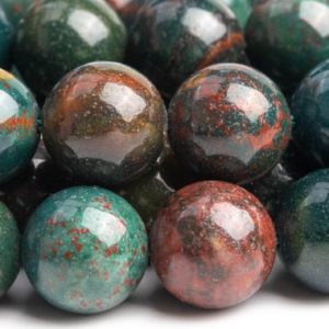 Shop Bloodstone Round Beads! Genuine Natural Blood Stone Gemstone Beads 10MM Dark Green Round AAA Quality Loose Beads (103474) | Natural genuine round Bloodstone beads for beading and jewelry making.  #jewelry #beads #beadedjewelry #diyjewelry #jewelrymaking #beadstore #beading #affiliate #ad