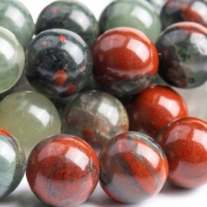 Shop Bloodstone Round Beads! Genuine Natural Blood Stone Gemstone Beads 12MM Gray and Red Round AAA Quality Loose Beads (102377) | Natural genuine round Bloodstone beads for beading and jewelry making.  #jewelry #beads #beadedjewelry #diyjewelry #jewelrymaking #beadstore #beading #affiliate #ad