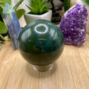 Shop Bloodstone Shapes! Bloodstone sphere Crystal ball BLS1 | Natural genuine stones & crystals in various shapes & sizes. Buy raw cut, tumbled, or polished gemstones for making jewelry or crystal healing energy vibration raising reiki stones. #crystals #gemstones #crystalhealing #crystalsandgemstones #energyhealing #affiliate #ad