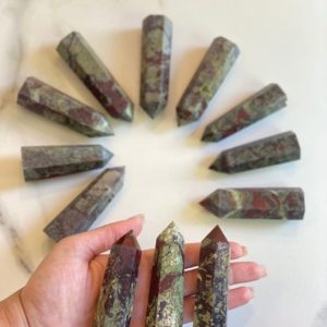 Shop Bloodstone Points & Wands! Bloodstone Tower || Bloodstone Point | Natural genuine stones & crystals in various shapes & sizes. Buy raw cut, tumbled, or polished gemstones for making jewelry or crystal healing energy vibration raising reiki stones. #crystals #gemstones #crystalhealing #crystalsandgemstones #energyhealing #affiliate #ad