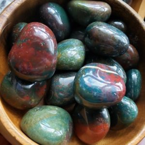 Shop Tumbled Bloodstone Crystals & Pocket Stones! Bloodstone Tumbled Stone  – High Quality Grade A Single Stone | Natural genuine stones & crystals in various shapes & sizes. Buy raw cut, tumbled, or polished gemstones for making jewelry or crystal healing energy vibration raising reiki stones. #crystals #gemstones #crystalhealing #crystalsandgemstones #energyhealing #affiliate #ad