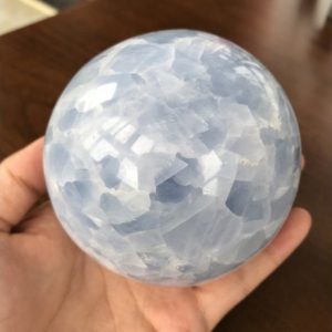 Shop Blue Calcite Shapes! Blue Calcite Large Sphere 3.14" (80mm) | Natural genuine stones & crystals in various shapes & sizes. Buy raw cut, tumbled, or polished gemstones for making jewelry or crystal healing energy vibration raising reiki stones. #crystals #gemstones #crystalhealing #crystalsandgemstones #energyhealing #affiliate #ad