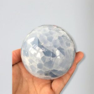 Shop Blue Calcite Shapes! Blue Calcite Large Sphere 3.14" (80mm) | Natural genuine stones & crystals in various shapes & sizes. Buy raw cut, tumbled, or polished gemstones for making jewelry or crystal healing energy vibration raising reiki stones. #crystals #gemstones #crystalhealing #crystalsandgemstones #energyhealing #affiliate #ad