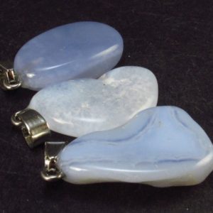 Shop Blue Chalcedony Pendants! Lot of 3 Natural  Blue Chalcedony Pendant from Madagascar | Natural genuine Blue Chalcedony pendants. Buy crystal jewelry, handmade handcrafted artisan jewelry for women.  Unique handmade gift ideas. #jewelry #beadedpendants #beadedjewelry #gift #shopping #handmadejewelry #fashion #style #product #pendants #affiliate #ad