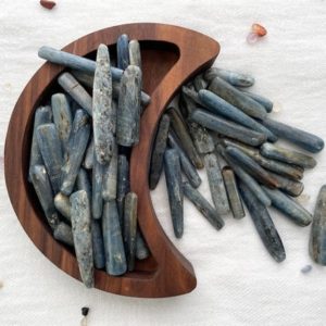 Shop Kyanite Points & Wands! Blue Kyanite Tumbled Crystal | Natural genuine stones & crystals in various shapes & sizes. Buy raw cut, tumbled, or polished gemstones for making jewelry or crystal healing energy vibration raising reiki stones. #crystals #gemstones #crystalhealing #crystalsandgemstones #energyhealing #affiliate #ad