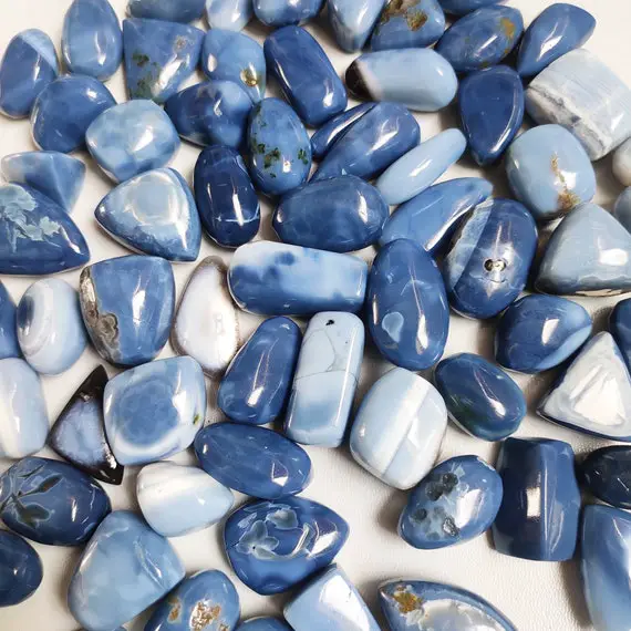 Blue Opal Tumble Stone, Opal Tumble, Blue Opal Loose Tumbled, Healing Stone, Opal Beads Reiki Tumbles, Crystal Craft Kits For Jewelry Making