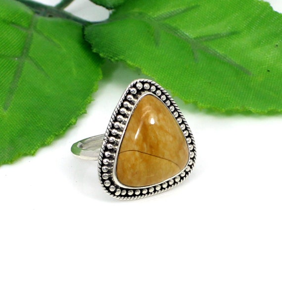 Brecciated Mookaite Jasper,jasper Ring,jasper Jewelry,925 Sterling Silver Ring,handmade Silver Ring,mookaite Ring,gemstone Ring,boho,bm-1055